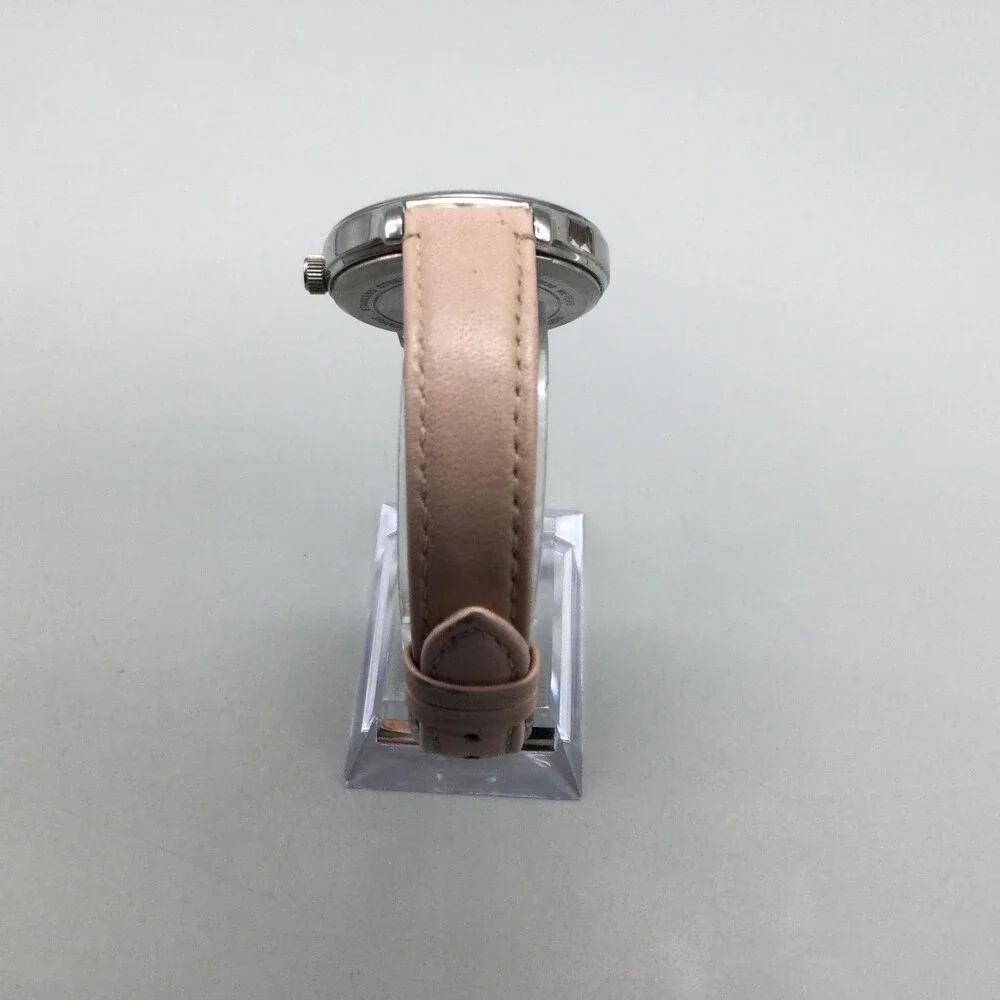 Timex Bloom Womens Analog Watch 36mm Pink Floral Dial Leather Strap New Battery